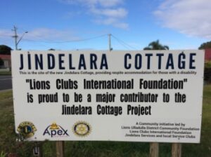 Jindelara Cottage sign